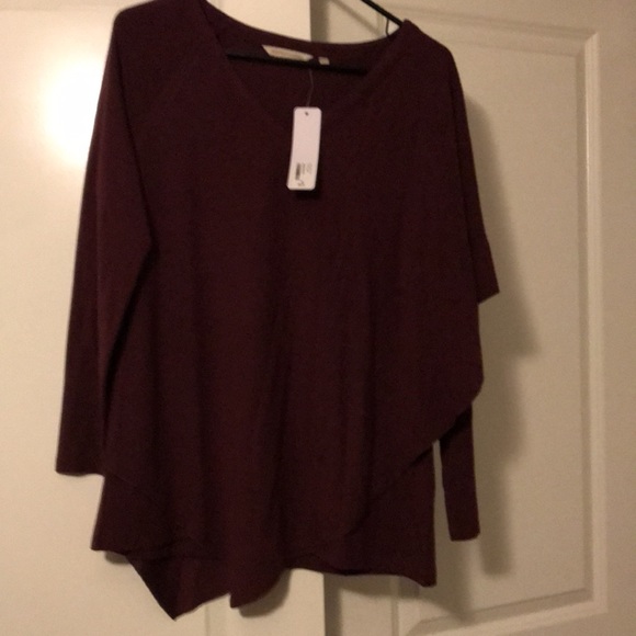 Soft Surroundings Madeline Tunic in Purple Wine - Picture 3 of 8